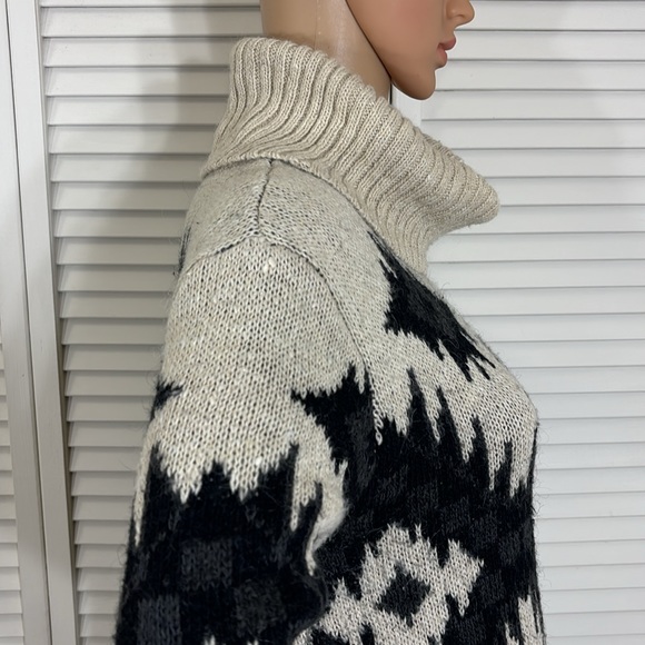 Denim & Supply Ralph Lauren Beige Turtle Neck Silk & Wool Blend Sweater Medium - Picture 6 of 10